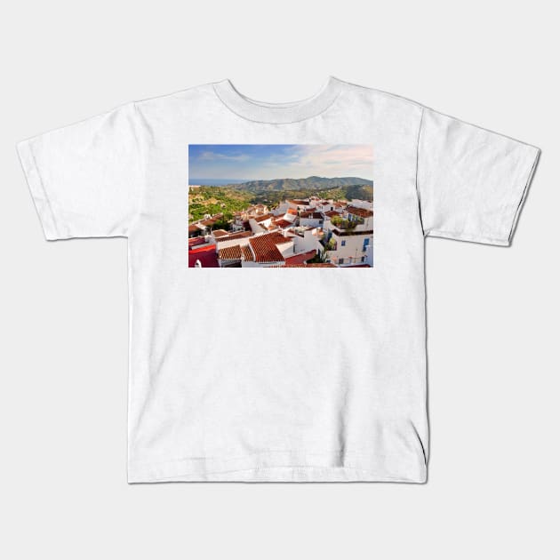 Frigiliana Andalusia Costa del Sol Spain Kids T-Shirt by AndyEvansPhotos